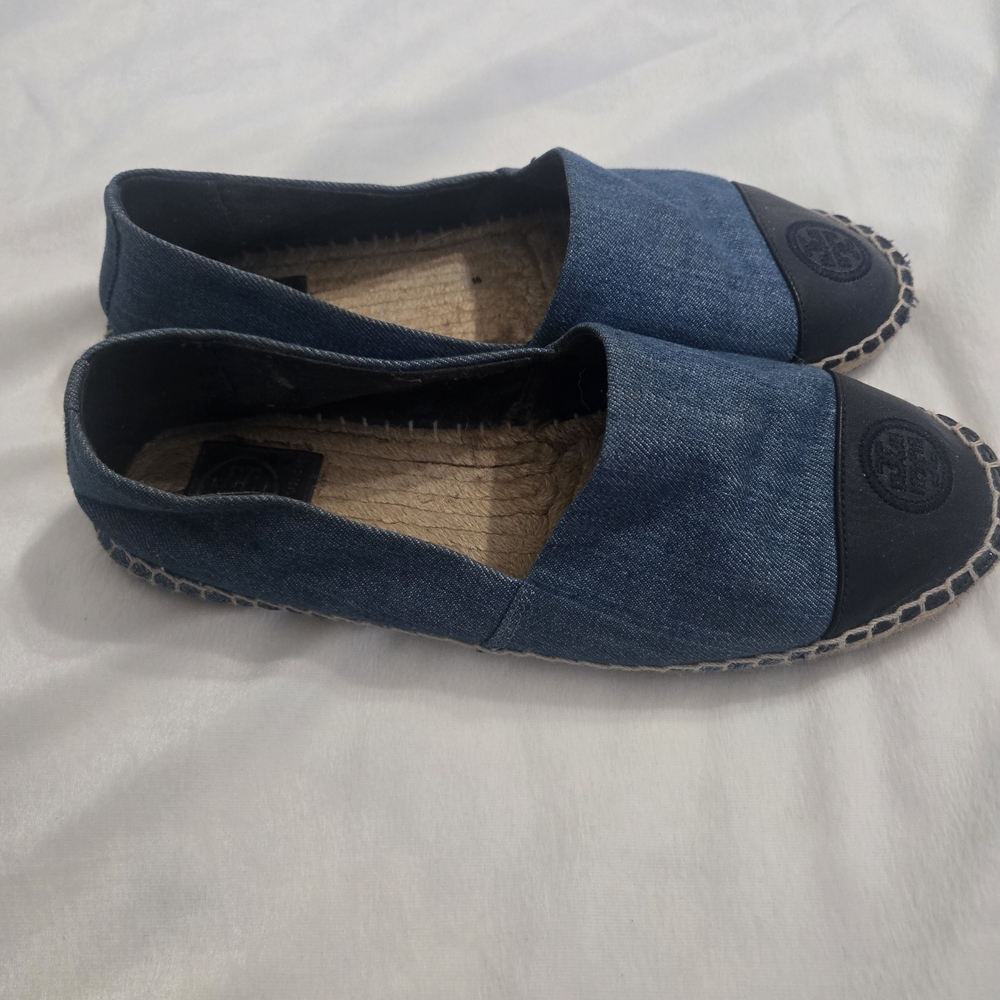 Tory Burch Blue and Black Espadrilles - Picture 6 of 7